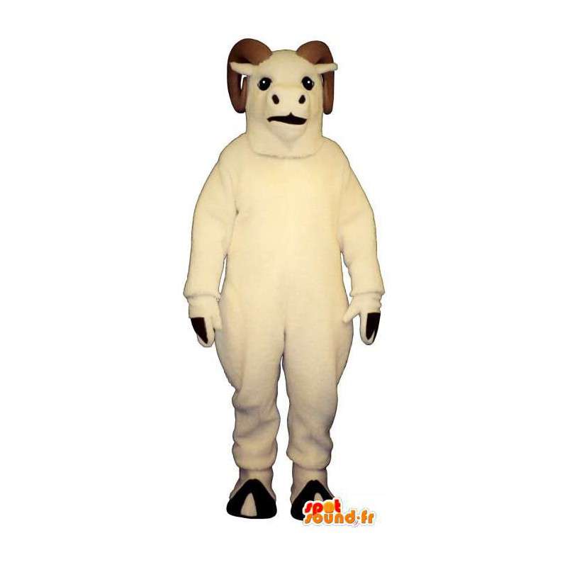 Costumi bianco ram. Costume di ram - MASFR007281 - Mascotte toro