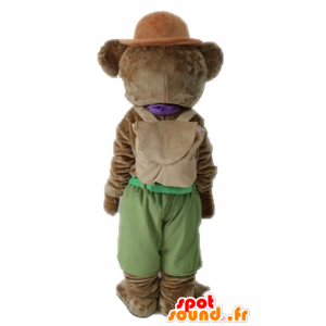 La mascota del oso de peluche de color marrón, suave y lindo - MASFR028706 - Oso mascota