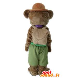 Mascote do urso urso marrom, doce e bonito - MASFR028706 - mascote do urso