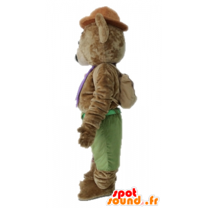 Mascot bear in brown plush, soft and cute - MASFR028706 - Bear mascot