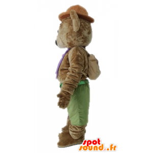 Mascote do urso urso marrom, doce e bonito - MASFR028706 - mascote do urso