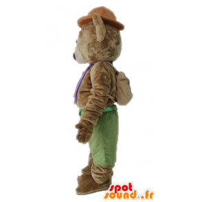 La mascota del oso de peluche de color marrón, suave y lindo - MASFR028706 - Oso mascota