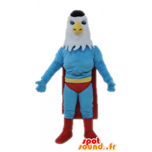 Eagle maskot klædt som en superhelt - Spotsound maskot kostume