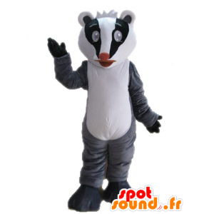 Mascotte de putois tricolore. Mascotte de raton-laveur - MASFR028710 - Mascottes de ratons