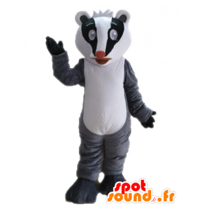 Mascotte tricolore skunk. mascotte procione - MASFR028710 - Mascotte di cuccioli