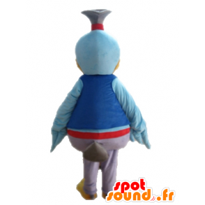 Blå fugl maskot. Farverig gribmascotte - Spotsound maskot