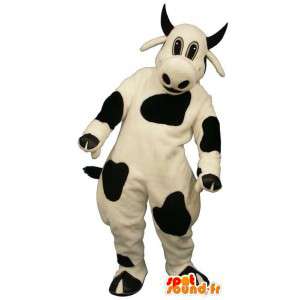 Zwarte en witte koe mascotte - MASFR007283 - koe Mascottes