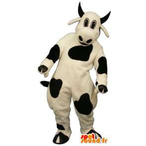 Mascotte de vache noir et blanche - MASFR007283 - Mascottes Vache