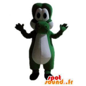 Groen en wit dinosaurus mascotte. Yoshi Mascot - MASFR028713 - Dinosaur Mascot