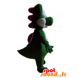 Mascotte dinosauro verde e bianco. Yoshi mascotte - MASFR028713 - Dinosauro mascotte