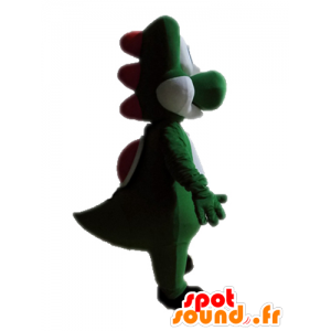Grønn og hvit dinosaur maskot. Yoshi Mascot - MASFR028713 - Dinosaur Mascot