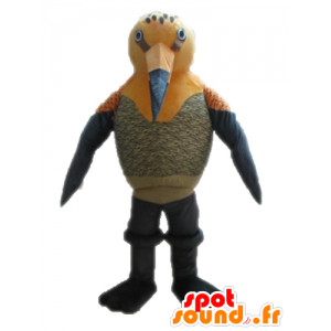 Maskotka pomarańczowy i szary ptak. maskotka Hummingbird - MASFR028714 - ptaki Mascot