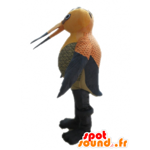 Mascot oranje en grijze vogel. Mascot Hummingbird - MASFR028714 - Mascot vogels