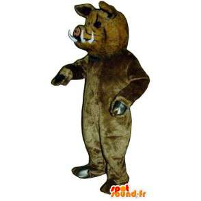 Villsvin maskot brun, veldig realistisk - MASFR007284 - Forest Animals