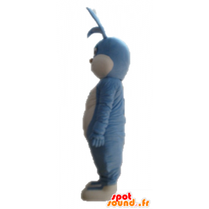 Blue rabbit mascot and white, fully customizable - MASFR028716 - Rabbit mascot