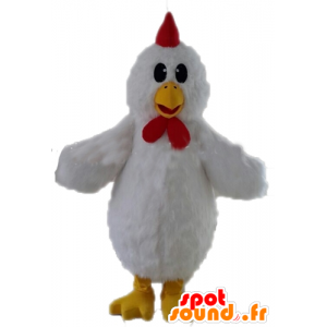 Mascotte de poule blanche géante. Mascotte de coq blanc - MASFR028718 - Mascotte de Poules - Coqs - Poulets
