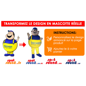 Mascot gule giganten og imponerende røde hane - MASFR028734 - 2D / 3D Mascots