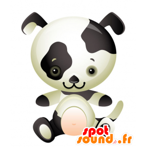 Mascot farget svart hvit hund. dalma~~POS TRUNC maskot - MASFR028735 - 2D / 3D Mascots