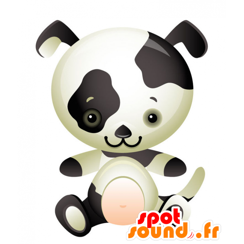 Mascotte de chien blanc taché de noir. Mascotte de dalmatien - MASFR028735 - Mascottes 2D/3D