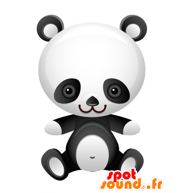 Mascot black and white panda, very successful and cute - MASFR028741 - 2D / 3D mascots