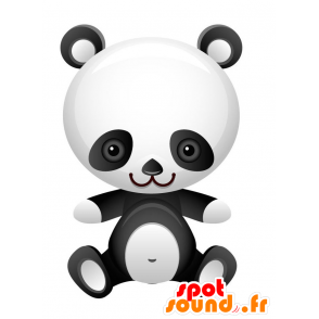 La mascota de la panda blanco y negro, muy exitoso y lindo - MASFR028741 - Mascotte 2D / 3D