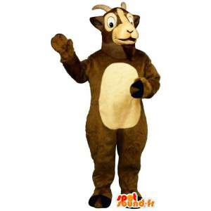 Mascot geit bruin en beige - MASFR007290 - Mascottes en geiten Geiten