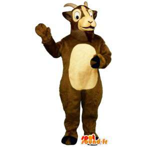 Mascotte de bouc marron et beige - MASFR007290 - Mascottes Boucs et Chèvres