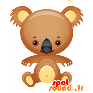 Mascot brunt og gult koala, svært vellykket og smilende - MASFR028746 - 2D / 3D Mascots