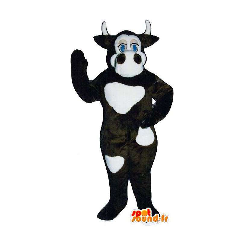 Ruskea ja valkoinen lehmä puku - MASFR007291 - lehmä Maskotteja
