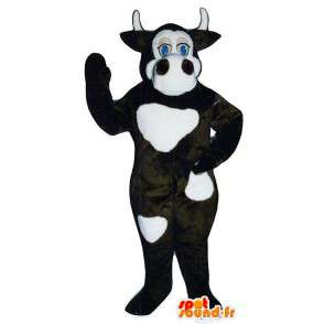 Vestito di bianco e marrone mucca - MASFR007291 - Mucca mascotte