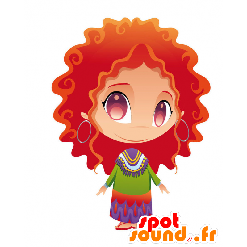 Zrzka maskot s vlnitými vlasy - MASFR028759 - 2D / 3D Maskoti Zrzka maskot s vlnitými vlasy - MASFR028759 - 2D / 3D Maskoti