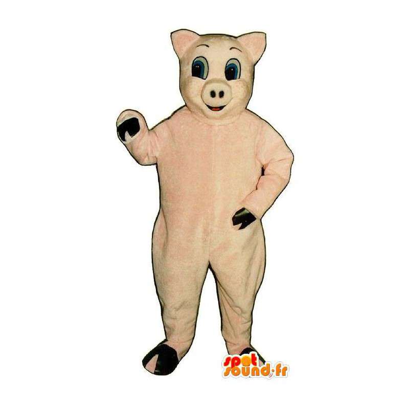 Pink gris maskot - Spotsound maskot kostume