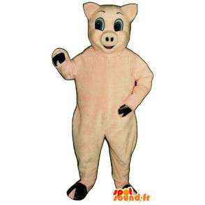 Pink pig mascot - MASFR007295 - Mascots pig