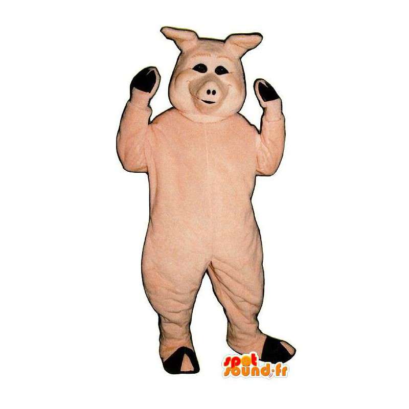 Pink gris kostume - Spotsound maskot kostume