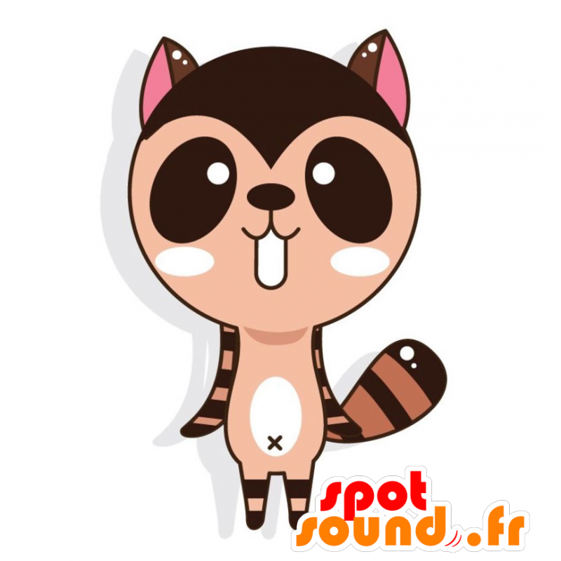 Mascot brown and black raccoon. beaver mascot - MASFR028777 - 2D / 3D mascots