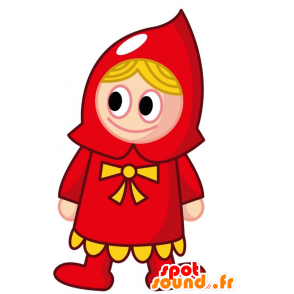 Mascot Little Red Riding Hood. girl mascot - MASFR028780 - 2D / 3D mascots