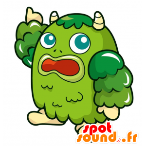 Monstruo verde de la mascota, divertido y atípico - MASFR028789 - Mascotte 2D / 3D