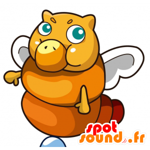 Mascotte d'insecte orange. Mascotte de papillon - MASFR028790 - Mascottes 2D/3D