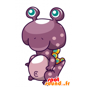 La mascota del monstruo de color púrpura, dinosaurio gigante - MASFR028794 - Mascotte 2D / 3D