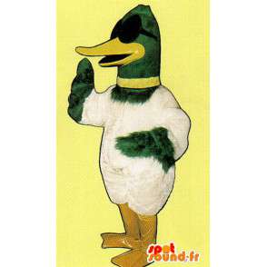 Mascot duck green and white - MASFR007302 - Ducks mascot