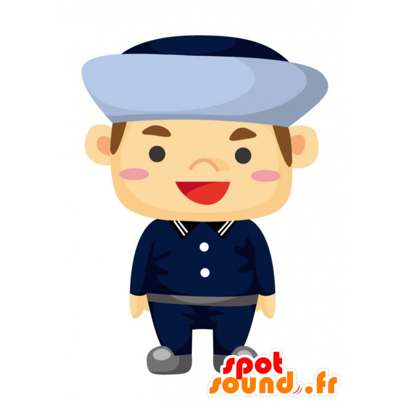 Marine-Maskottchen der Seemann in Uniform Schaum - MASFR028807 - 2D / 3D Maskottchen