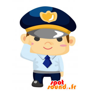 Maskot mand i uniform. Politi officer maskot - Spotsound maskot