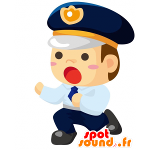 Homem mascote de uniforme. polícia Mascot - MASFR028812 - 2D / 3D mascotes