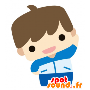 Boy mascot with a blue outfit - MASFR028813 - 2D / 3D mascots