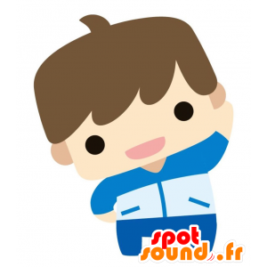 Mascote menino com um vestido azul - MASFR028813 - 2D / 3D mascotes