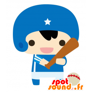 野球の衣装を着た子供のマスコット。スポーツマスコット-MASFR028820-2D / 3Dマスコット
