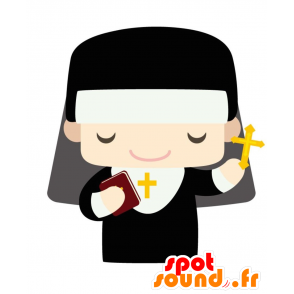 Sister mascot. religious mascot - MASFR028827 - 2D / 3D mascots