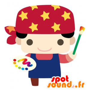 Mascote pintor. pintor Mascot - MASFR028829 - 2D / 3D mascotes