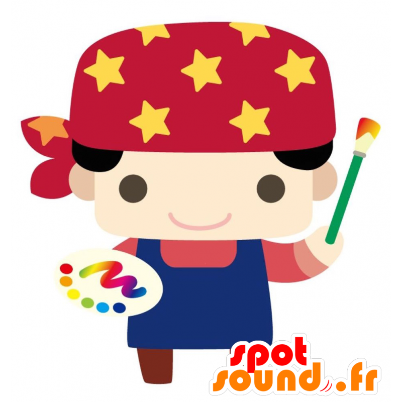 Maleren maskot. Mascot maleren - MASFR028829 - 2D / 3D Mascots