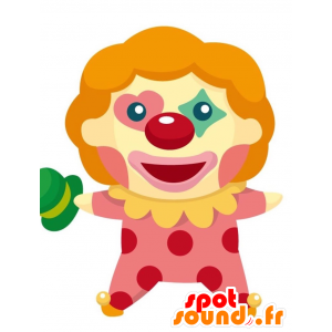 Clown Mascot muito bem sucedido e colorido. Circus Mascot - MASFR028832 - 2D / 3D mascotes